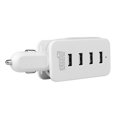 thumbnail image 3 of Car Charger, 4-Port USB Smart Vehicle Phone Charger Power Adapter w/ 3ft Extended Cable for Back/Front Seat Charging for Cell Phone Smart Phone, 3 of 5