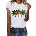 thumbnail image 2 of Qiopertar T-shirts à Col Rond pour Femmes Imprimé Saint-Patrick Mode Confortable Blouses Féminines Tops Liquidation Livraison Gratuite Offres de la Semaine Liquidation, 2 of 6