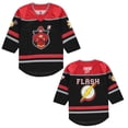 thumbnail image 2 of DC Comics The Flash Boys 4-20 Long Sleeve Hockey Jersey Black/Red, 2 of 3