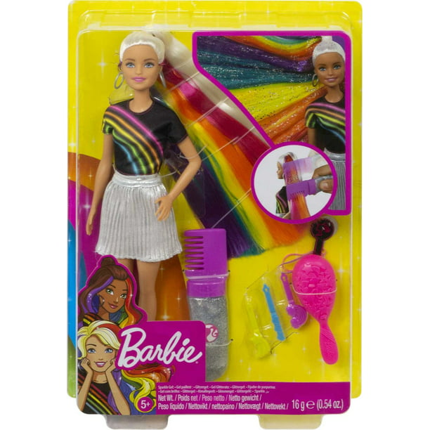 Barbie Rainbow Sparkle Blonde, with Accessories - Walmart.com
