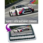 Gran Turismo Forza Edible Cake Image Topper Personalized Picture 1/4 Sheet (8"x10.5")