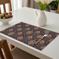 thumbnail image 6 of Placemat, Pioneer Flower Floral Print Pattern Place Mats Table Mat Set Of 2, PVC Washable Placemats for Party Kitchen Dining Decoration, 18x12 Inch, Fade Resistant, 6 of 6