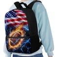 thumbnail image 4 of Uourmeti Blue Lightning Bolt Print Large Capacity Backpack for Outdoor School, Multiple Pockets Stylish Everyday Backpack Lightweight School Backpack, 4 of 6