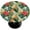 Palm Leaves, variant on White Black Buffalo Cow Sunflower Fitted Tablecloth Round with Elastic Edged, Tartan Checker Waterproof Wipe Clean Table Cover for Outdoor Indoor Patio Kitchen - Fits Tables 36" to 42" Diameter