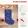 thumbnail image 4 of Uemuo Golden Snowflakes Royal Blue Print Christmas Stockings, 18inch Xmas Hanging Stocking Decorations for Christmas Party Family Decor, 4 of 7