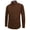 Dark Brown, variant on Men's Business Shirts Solid Color Stretch Slim Fit Casual Shirts Long Sleeve Formal Top Button Down Dress Shirts Work Blouses for Dating Wedding Working Talking Speeches Travel L