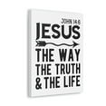 thumbnail image 2 of Scripture Walls John 14:6 Jesus The Way The Truth And The Life  Bold Bible Verse Canvas Christian Wall Art Ready To Hang Unframed, 2 of 18