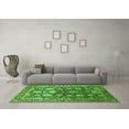 thumbnail image 3 of Ahgly Company Indoor Square Oriental Green Industrial Area Rugs, 3' Square, 3 of 4