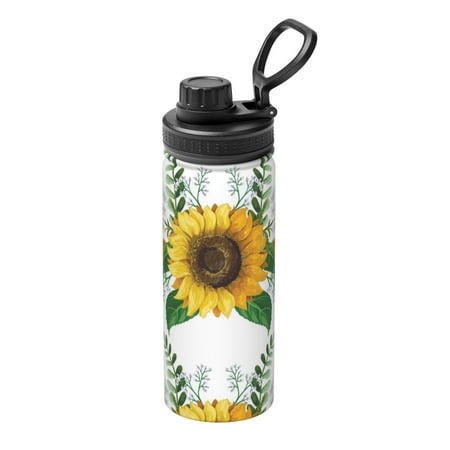 

Ocsxa Sunflowers (2) Print 18oz Stainless Steel Water Bottle Unisex Water Bottle Insulated Sports Water Cup Flask for Cold Water Drinks/Sports/Travel/Car/School