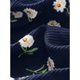 thumbnail image 6 of Navy Blue Floral Print Fit & Flare Mini Dress With Spaghetti Straps And Tie Front, 6 of 8