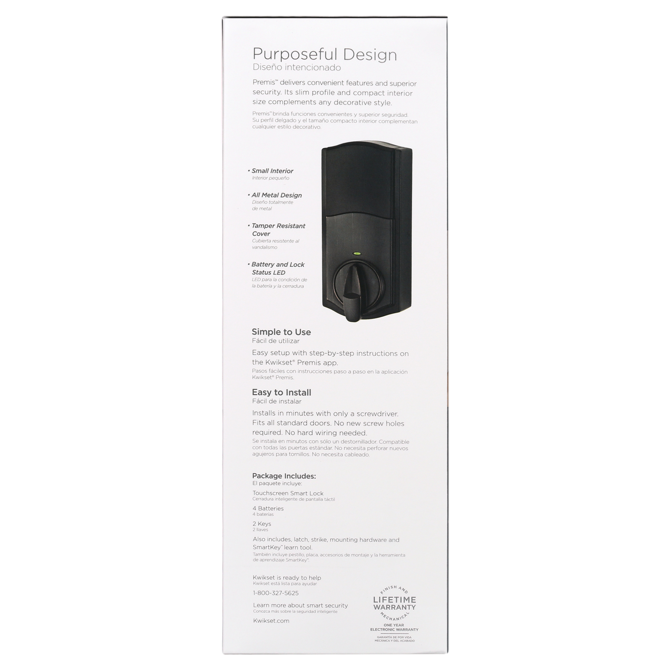 919 Premis Touchscreen Smart Lock featuring SmartKey Security™ in Venetian Bronze