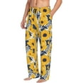 thumbnail image 6 of Sikiie Blue Striped Sunflower Mens Pajama Pants Sleep & Lounge Pants, PJ Bottoms With elastic waistb and Pockets XX-Large, 6 of 6
