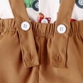thumbnail image 6 of GYRATEDREAM Baby Boys Pants Sets Gentleman Suits Infant Long Sleeve Shirt + Pants + Bow Tie + Suspenders,Toddler Gentleman Outfits for 0-18M Coffee, 6 of 9