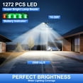 thumbnail image 6 of 10000W Solar Street Light, Commercial Solar Street Lights, Outdoor, Dusk to Dawn, IP65 Waterproof Solar Lights with Motion Sensor and Remote Control, Solar Parking Lot Lights for Yard, Country, Road, 6 of 12