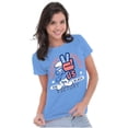 thumbnail image 5 of United Smurf Americana Varsity Women's T Shirt Ladies Tee Brisco Brands M, 5 of 6