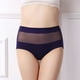 thumbnail image 2 of Gibobby Ropa interior bikini elástica Bragas sexis cintura alta talla grande para mujer, bragas transparentes malla algodón para mujer, calzoncillos realce cadera , transpirables （Azul， XL), 2 of 5