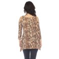 thumbnail image 3 of White Mark Women's Maternity Snake Print Cold Shoulder Tunic, 3 of 6