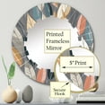 thumbnail image 3 of DESIGN ART Designart "Retro AbstractáLeaves III" Modern Geometric Wall Mirror 24in.x24in., 3 of 4