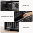 thumbnail image 3 of LainTene Farmhouse 6 Drawer Dresser Set of 2 for Bedroom, 54" Wide Black Wood Dressers with Carved Panel, Rustic Vintage Storage Cabinet, 3 of 10