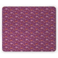 thumbnail image 1 of Floral Mouse Pad, Garden Flowers Retro Style Scandinavian Pattern Spring Season, Rectangle Non-Slip Rubber Mousepad, Purple Orange, by Ambesonne, 1 of 2
