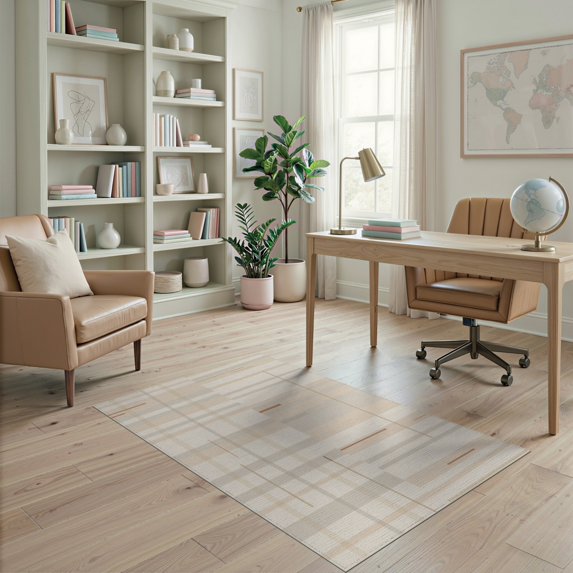 ODIKA 4'x6' Ivory Beige Contemporary Grid Pattern Washable Area Rug Modern Geometric Abstract Composition with for Bedroom, Reading Nook, Pet Friendly & Non-Shedding