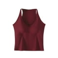 thumbnail image 1 of Tops de Manga Corta Sexy para Mujeres de Color Sólido con Almohadilla de Pecho sin Anillos de Acero, Top de Pijama Y Ropa Interior, 1 of 6