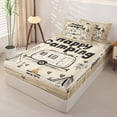 thumbnail image 2 of catabedysis Sketch Camping Zipper Twin Comforter Sets with Fitted Sheet and 2 Pillowcases,Camper Tent Print Zipper Bedding Set For Boys,Multicolor,Light Gray Reversible,4 Pieces, 2 of 7
