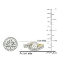 thumbnail image 6 of 2.10 Carat (ctw) 10K Yellow Gold Round White Diamond Ladies Swirl Bridal Engagement Ring Matching Band Set, 6 of 6