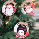 thumbnail image 3 of Adornos para árbol de Navidad, paquete de 3, adornos navideños de madera hechos a mano para fiestas, adornos colgantes para el árbol, decoración del hogar, Papá Noel, alce, muñeco de nieve con, 3 of 8