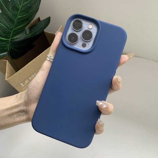 Luxury Liquid Silicone Phone Case Camera Protection Case for iPhone 12 14 13 Pro Max Plus mini Case