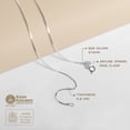 thumbnail image 5 of Amberta Women 925 Sterling Silver 0.8 mm Venice Box Chain Necklace: 55 cm / 22 inch, 5 of 6