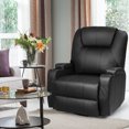 thumbnail image 3 of Gymax Fauteuil Inclinable de Massage 8 Points Pivotant Chauffant Noir, 3 of 10
