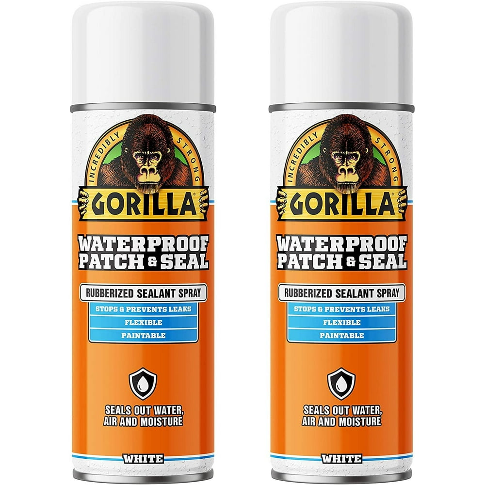 Gorilla White Waterproof Patch & Seal Spray, 2Pack, 2 Pack Walmart