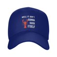 thumbnail image 2 of Well It Ain't Gonna Suck Itself Crawfish Baseball Cap Adjustable Trucker Sun Hat Outdoor Sport Casquette Hats for Men Women Blue, 2 of 7
