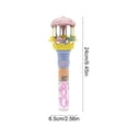 thumbnail image 3 of Pink Rotating Carousel Bubble Blower With Light Effects And Hand Crank For Kids Fun Play, 3 of 6
