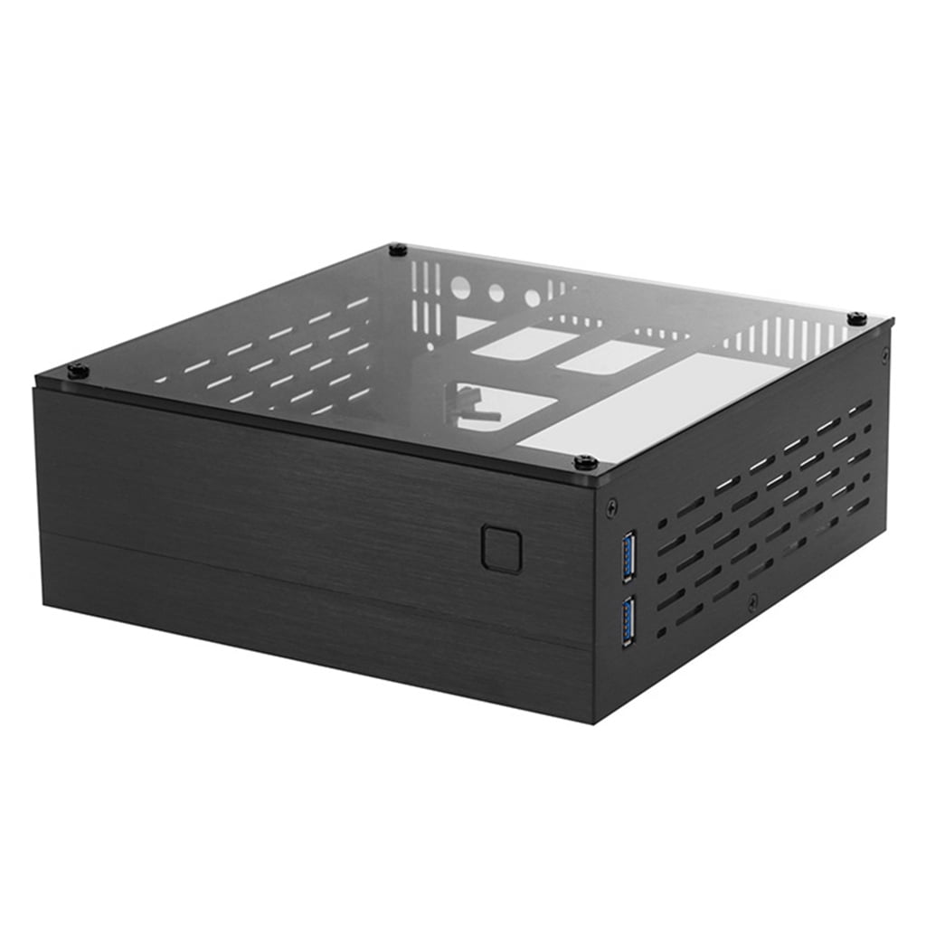 TINYSOME B01 Mini ITX Computer for Case Chassis Aluminum/Glass