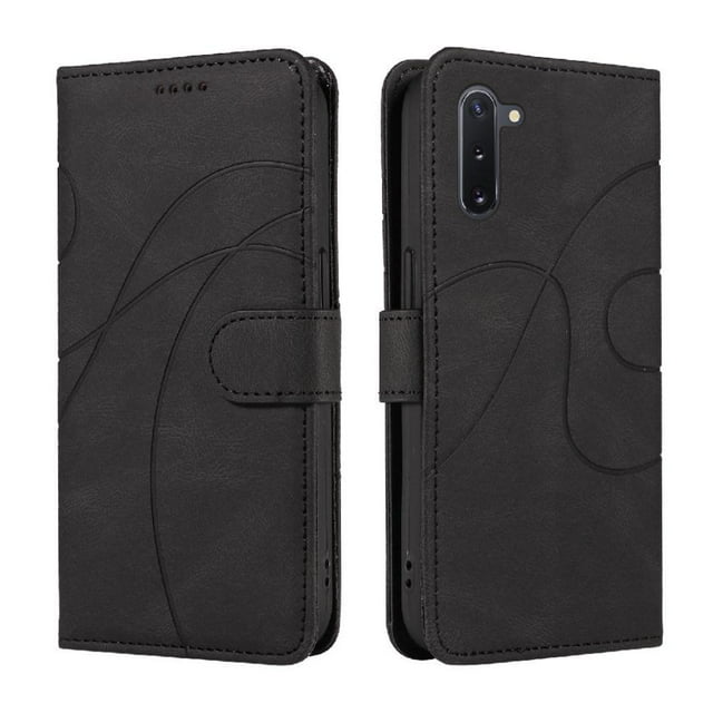 Flip Case For FOXDOCK Samsung Galaxy Note 10 Card Slots and Kickstand Function Skin Feel Leather