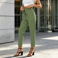 thumbnail image 3 of YuXingFu Womens Summer Pants for Women Loose Dress Pants High Full - Pocket Casual Green S, 3 of 4