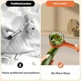thumbnail image 7 of Fruit and Vegetable Peeler with Storage Box, Vegetable Peeler with Catcher, Double-Sided Stainless Steel Multi-Function Peeler, for Cooking Camping Kitchen Gadgets, 7 of 7