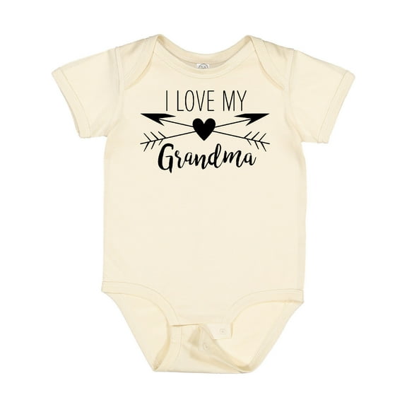 Inktastic I Love My Grandma Heart and Arrows Boys or Girls Baby Bodysuit