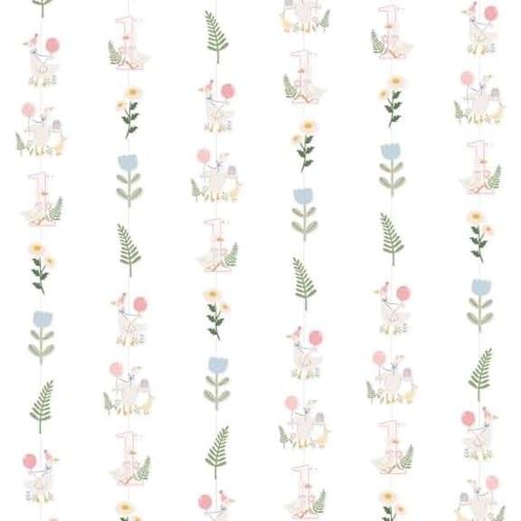 6 Pieces One Silly Goose Birthday Decorations Girls Pink Gingham Paper Rectangular Banner Garland Streamers Duck Birthday Funny Goose Party Supplies$$Electronics Accessories