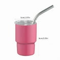 thumbnail image 3 of SIEYIO Stainless Steel Vacuum Travel Mug With Lid And Straw Reusable 2oz Car Cup Small Water Bottle Ice Coffee Cup, 3 of 16