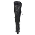 thumbnail image 4 of Women's Distressed Faux Leather Faux Lace-up Over-the-knee Boots, 4 of 9