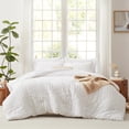 thumbnail image 3 of Juego de ropa de cama CozyLux King White Seersucker con edredón, 7 piezas, 3 of 9