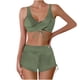 thumbnail image 1 of Traje de Baño de Mujer Más Tamaño Bikini de Color Sólido Traje de Baño Dividido, Poliéster Spandex para la Playa Del Verano Y la Piscina, 1 of 9