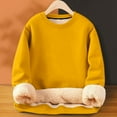 thumbnail image 2 of UJNDER Women's Hooded Sweatshirt Solid Color Pullover Long Sleeve Warm Lined Yellow M, 2 of 4