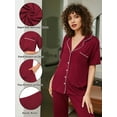 thumbnail image 5 of Avidlove Pajama Sets for Women 2 piece Short Sleeve Button Down Pj Sets with Long Pants Notch Collar Matching lounge set Sleepwear with Pockets, 5 of 6
