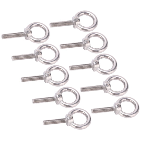 Boulons à Œillets en Acier Inoxydable 304 M6x25 Durables, Ensemble de 10 Pcs pour Levage Robuste et Applications Industrielles