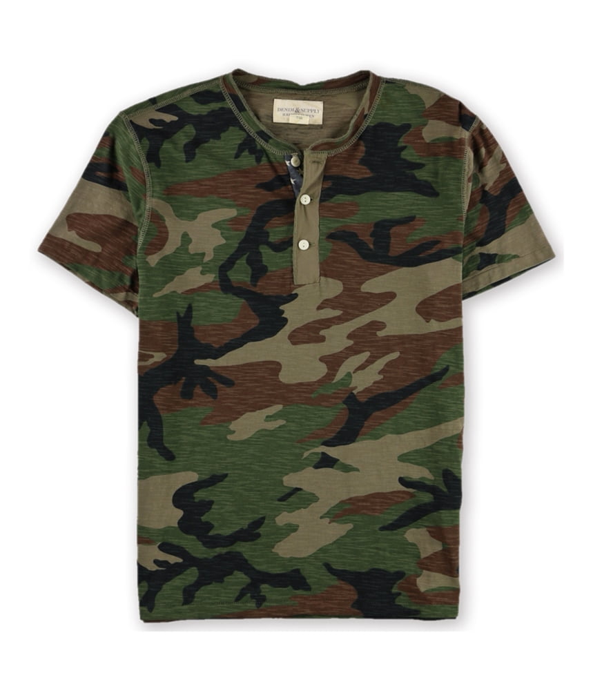 Ralph Lauren Mens Camo Henley Shirt 