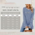 thumbnail image 2 of SHIBEVER Womens Sweaters Tops Fall Fashion Long Sleeve Tunic Lightweight Sweaters for Women Tops Dressy Casual Blue Pullover Blouse Size L, 2 of 6